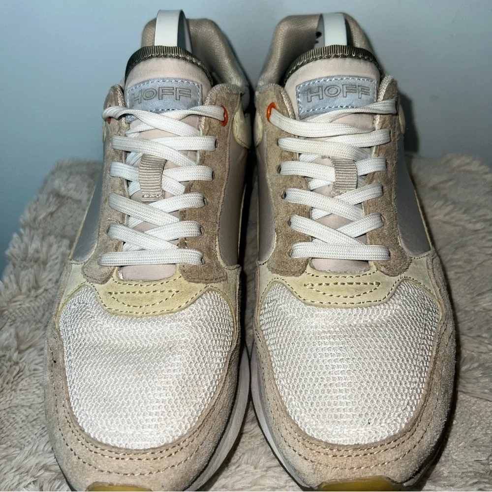 HOFF The Strand Sneakers Beige Suede Mesh Women’s Size 6.5 Anthropologie